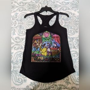 Beauty and the Beast stained glass tank top